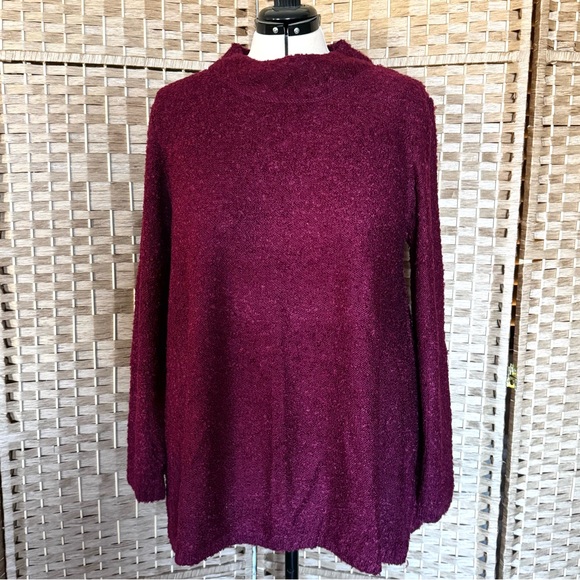 Umgee Sweaters - NWOT merlot nubbly weave tunic length sweater 1XL